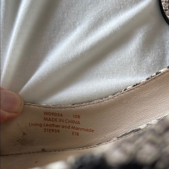 Cole Haan Brown Beige block heel Snakeskin Texture and Gold-Toned Embellishment - Picture 2 of 11